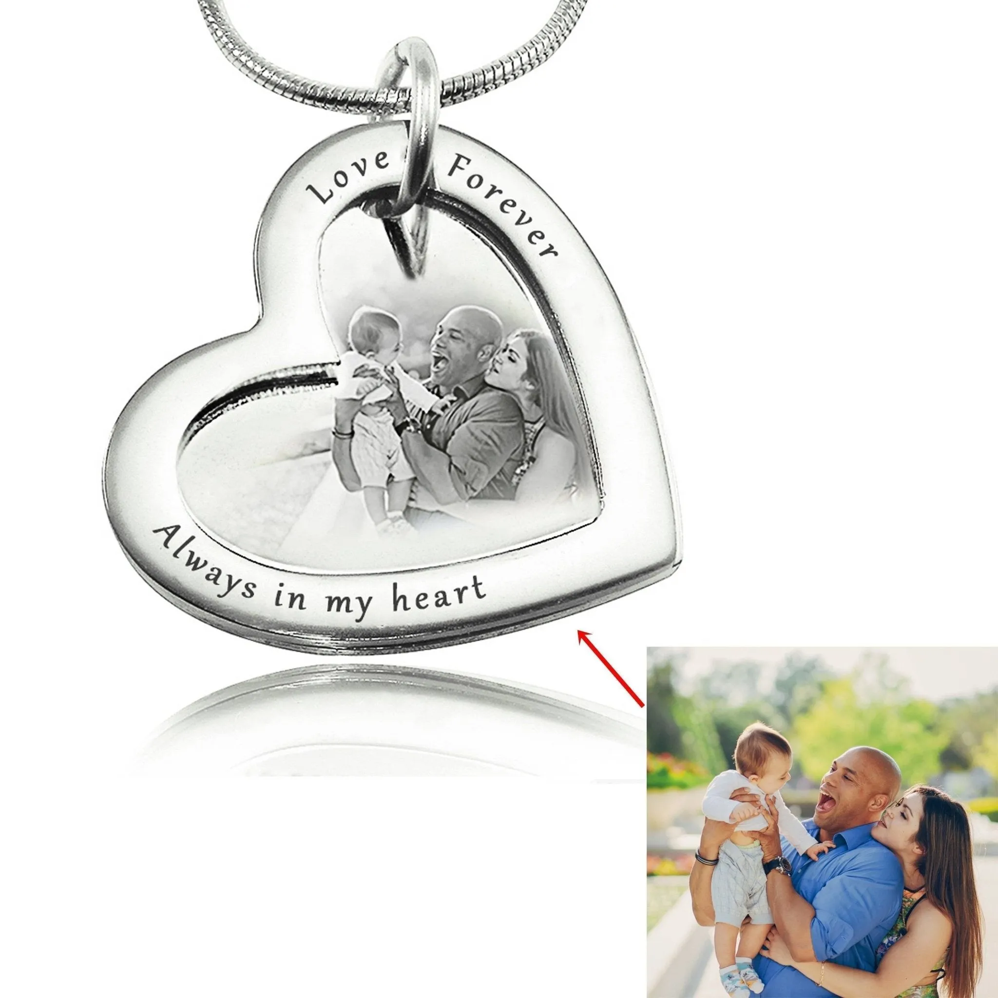 Love Forever Photo Necklace