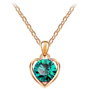 Lovely  Crystal Heart Pendant Necklace fashion Jewelry for women