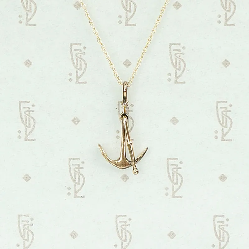 Lovely Gold Anchor Charm Necklace
