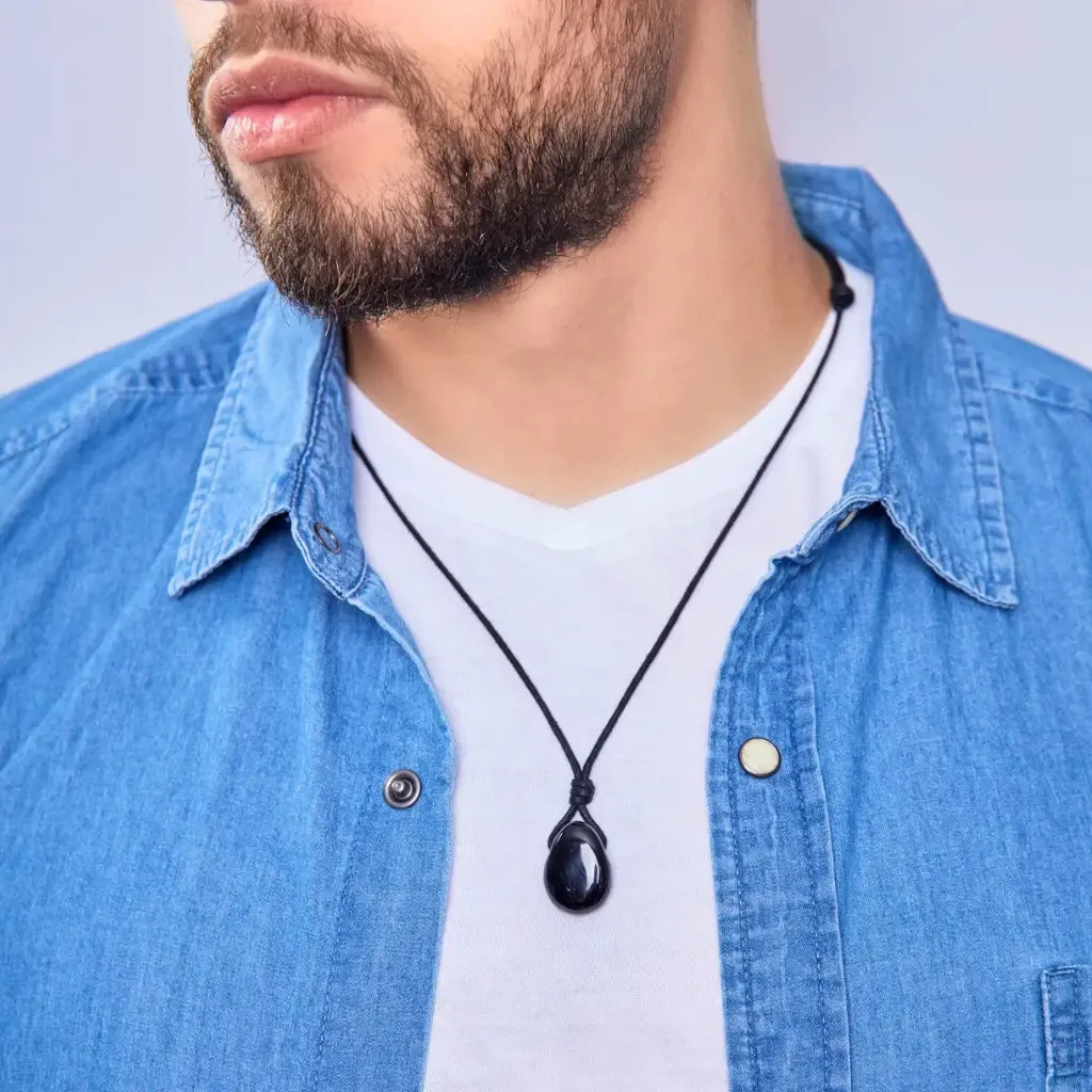 Luck Strings Black Tourmaline Pendant - Protective Shield