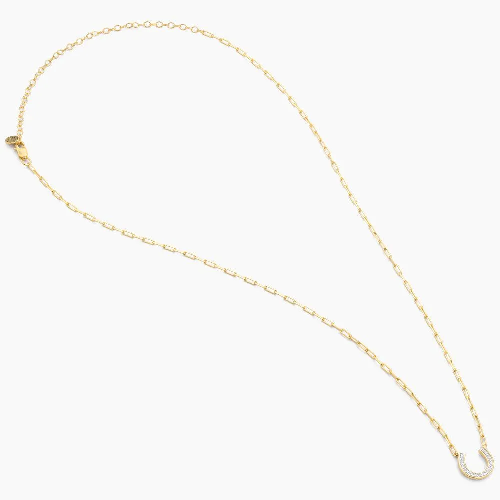 Lucky Horse Shoe Pendant Necklace