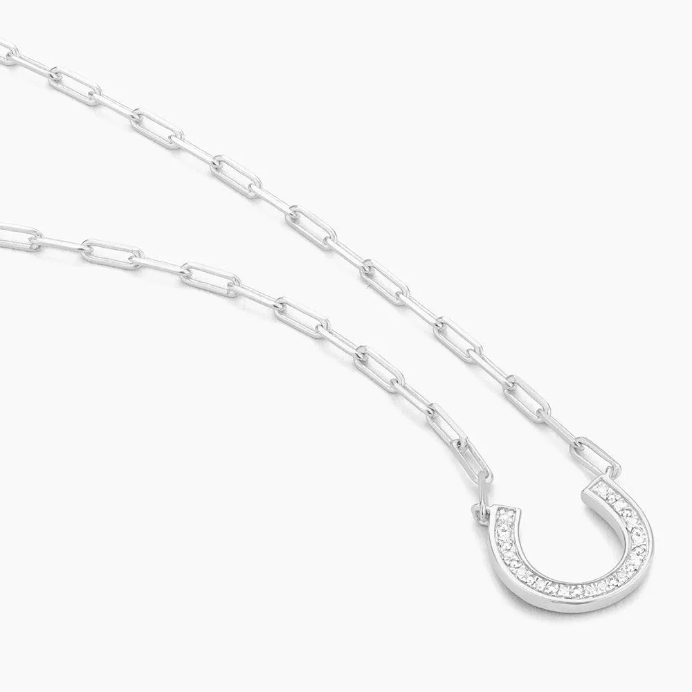 Lucky Horse Shoe Pendant Necklace
