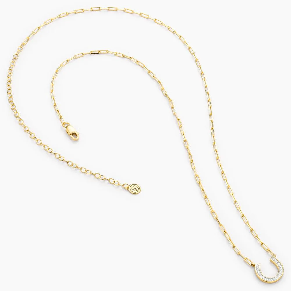 Lucky Horse Shoe Pendant Necklace