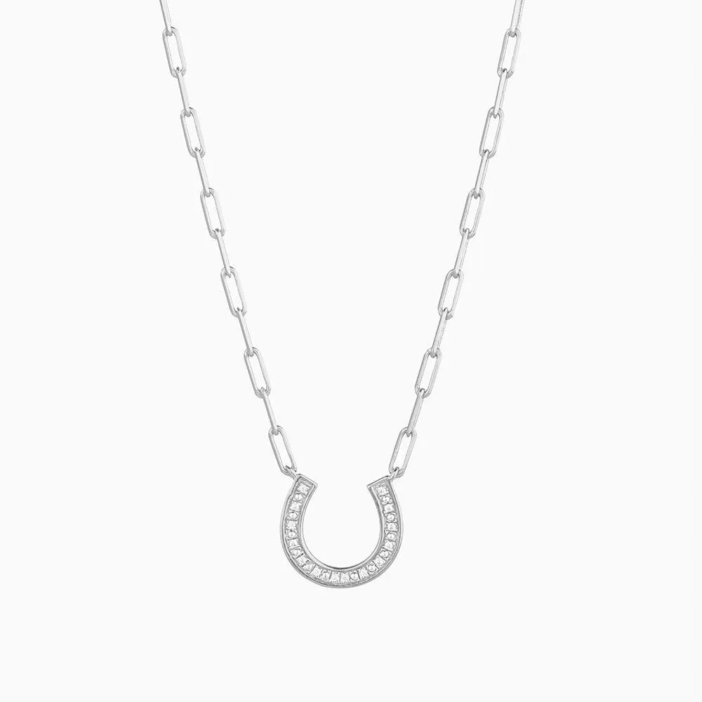 Lucky Horse Shoe Pendant Necklace