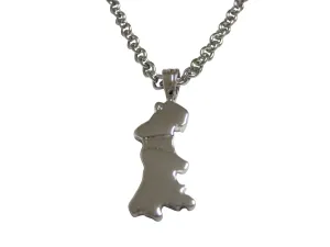Macau Map Shape Pendant Necklace