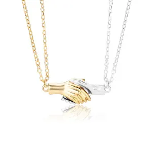 Magnetic Palm Men's Necklace Handshake Men's Collarbone Chain Couple Necklace
