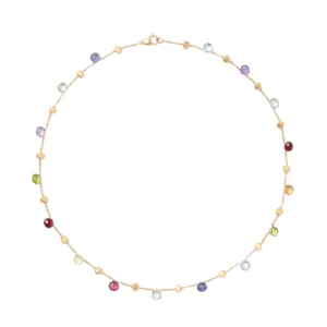 Marco Bicego 18K Yellow Gold Paradise Mixed Gem Station Necklace