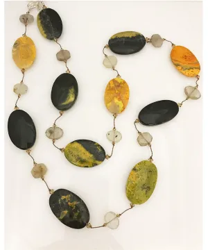 Margo Morrison Bumble Bee Jasper Necklace