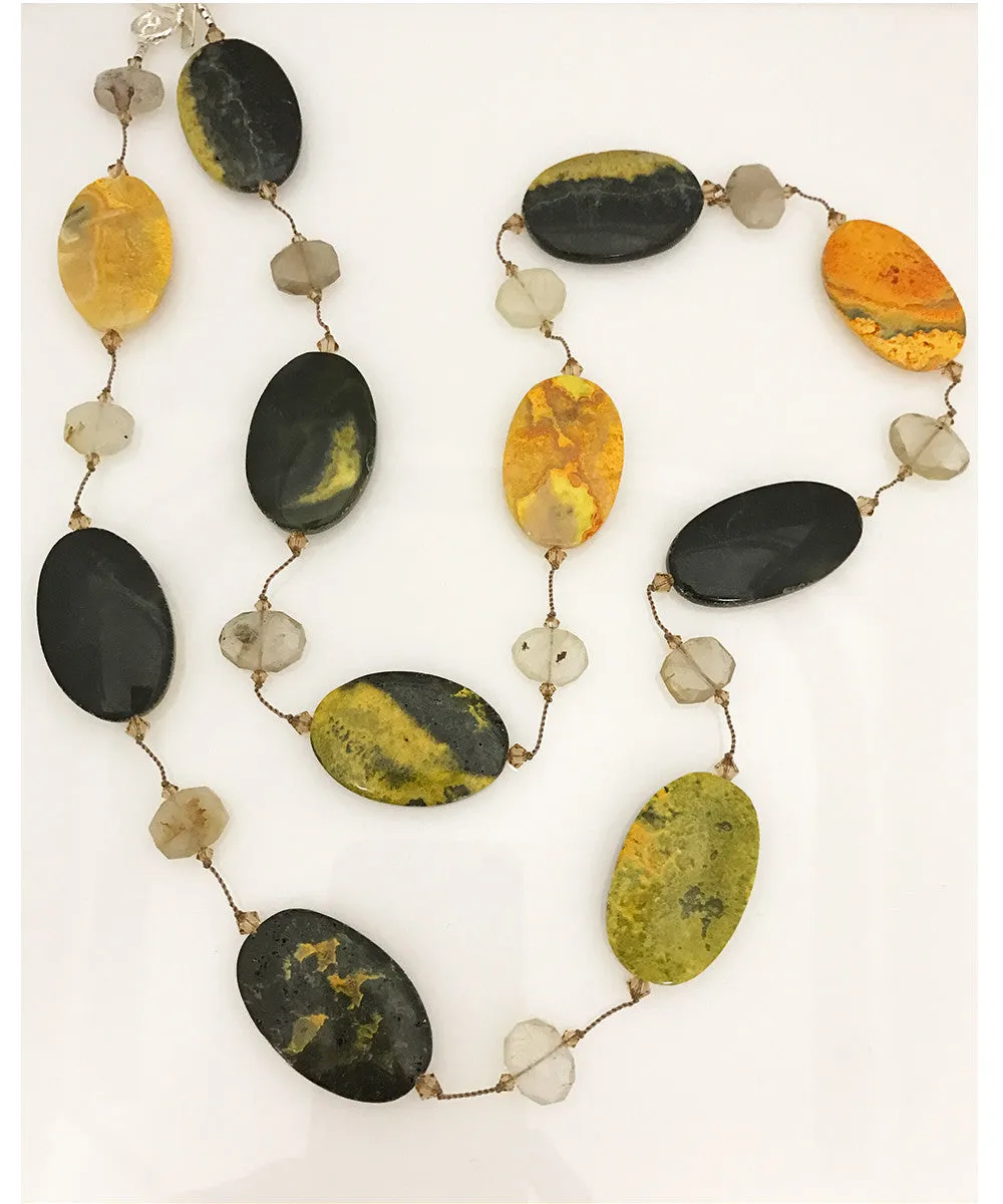 Margo Morrison Bumble Bee Jasper Necklace