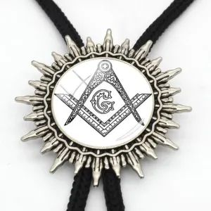 Master Mason Blue Lodge Bolo Tie - Black & White