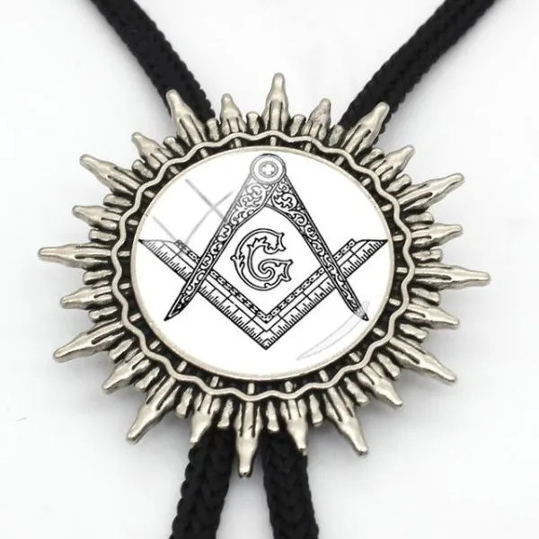Master Mason Blue Lodge Bolo Tie - Black & White