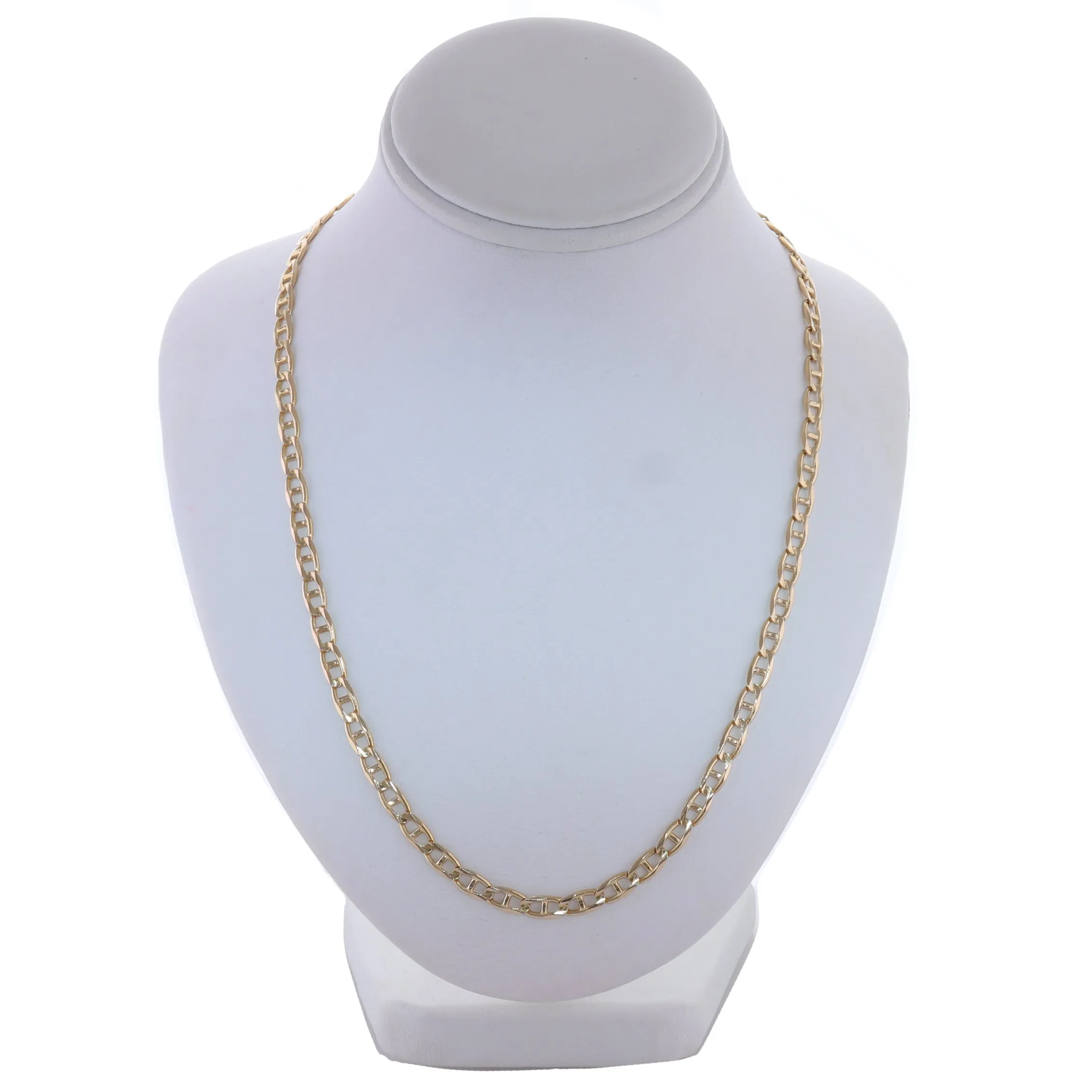 Men's 17.09g 14k Yellow Gold Anchor Mariner Chain 20.5" Necklace