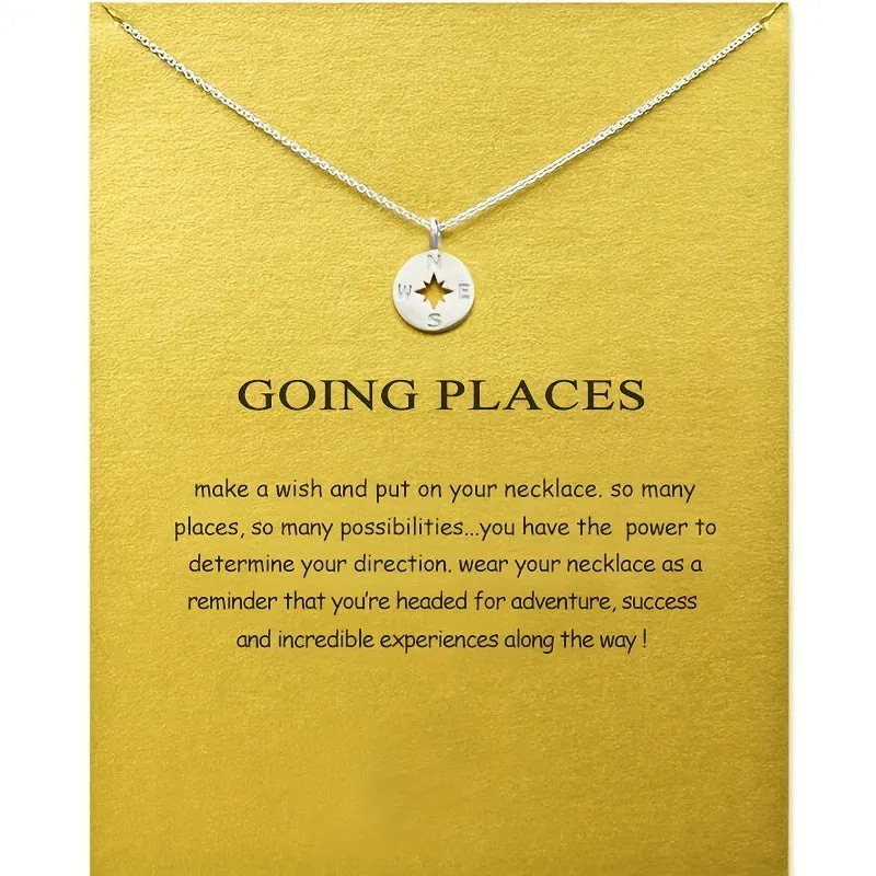 Men's Compass Pendant Necklace Alloy Necklace