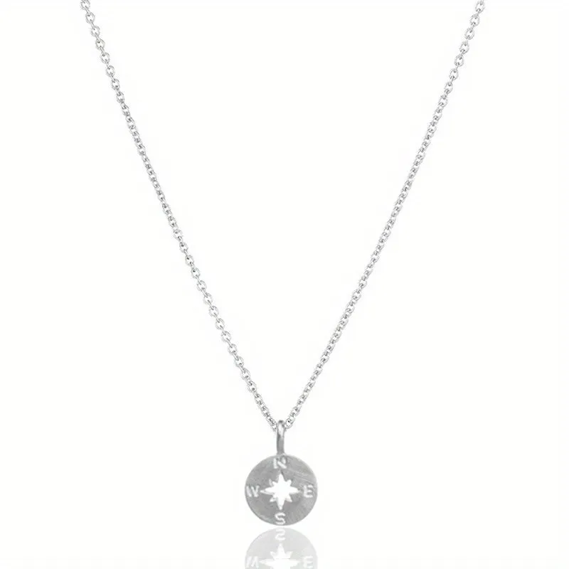Men's Compass Pendant Necklace Alloy Necklace