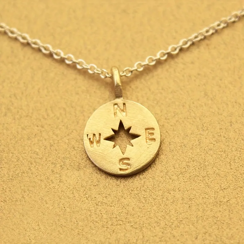 Men's Compass Pendant Necklace Alloy Necklace