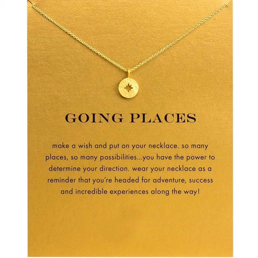 Men's Compass Pendant Necklace Alloy Necklace