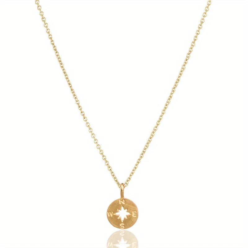 Men's Compass Pendant Necklace Alloy Necklace