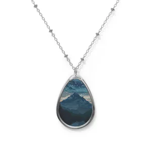 Midnight Mountains Oval Necklace