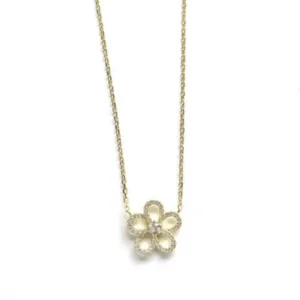 Miley CZ Open Flower Necklace