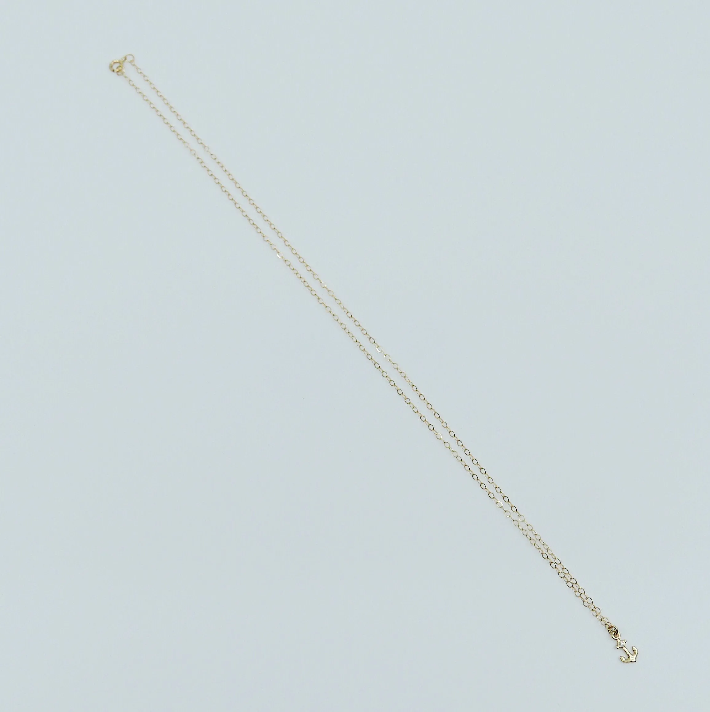 Mini Diamond Anchor Necklace