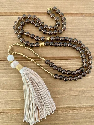 MINI MALA Smokey Quartz