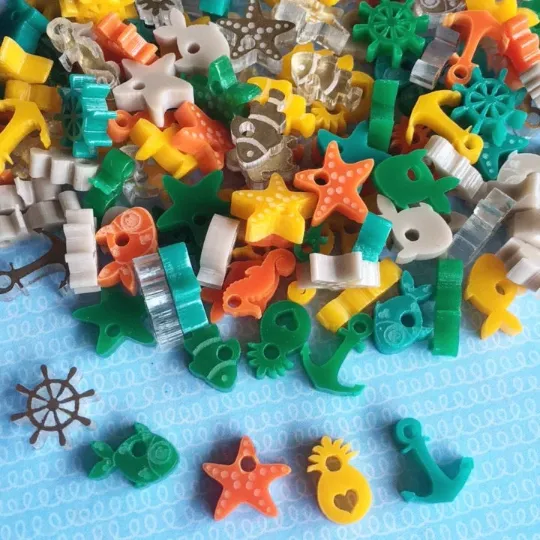 Mini Ocean Charms / 25 Pieces, 10mm
