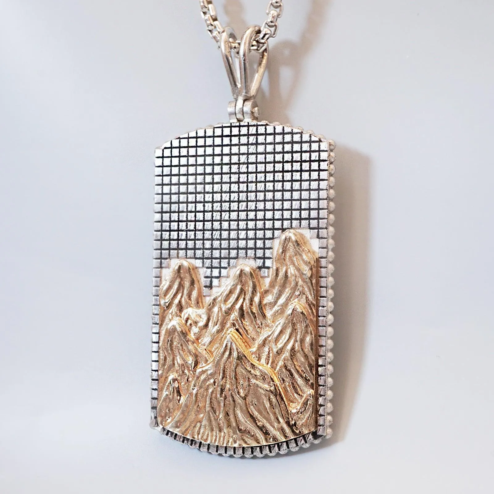 Mixed Metal Mountain Pendant
