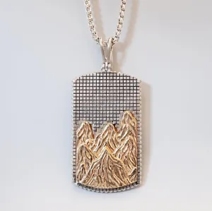 Mixed Metal Mountain Pendant
