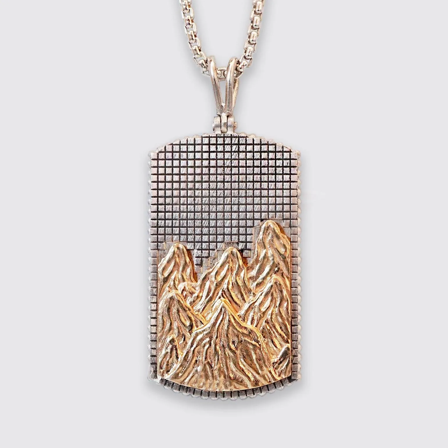 Mixed Metal Mountain Pendant