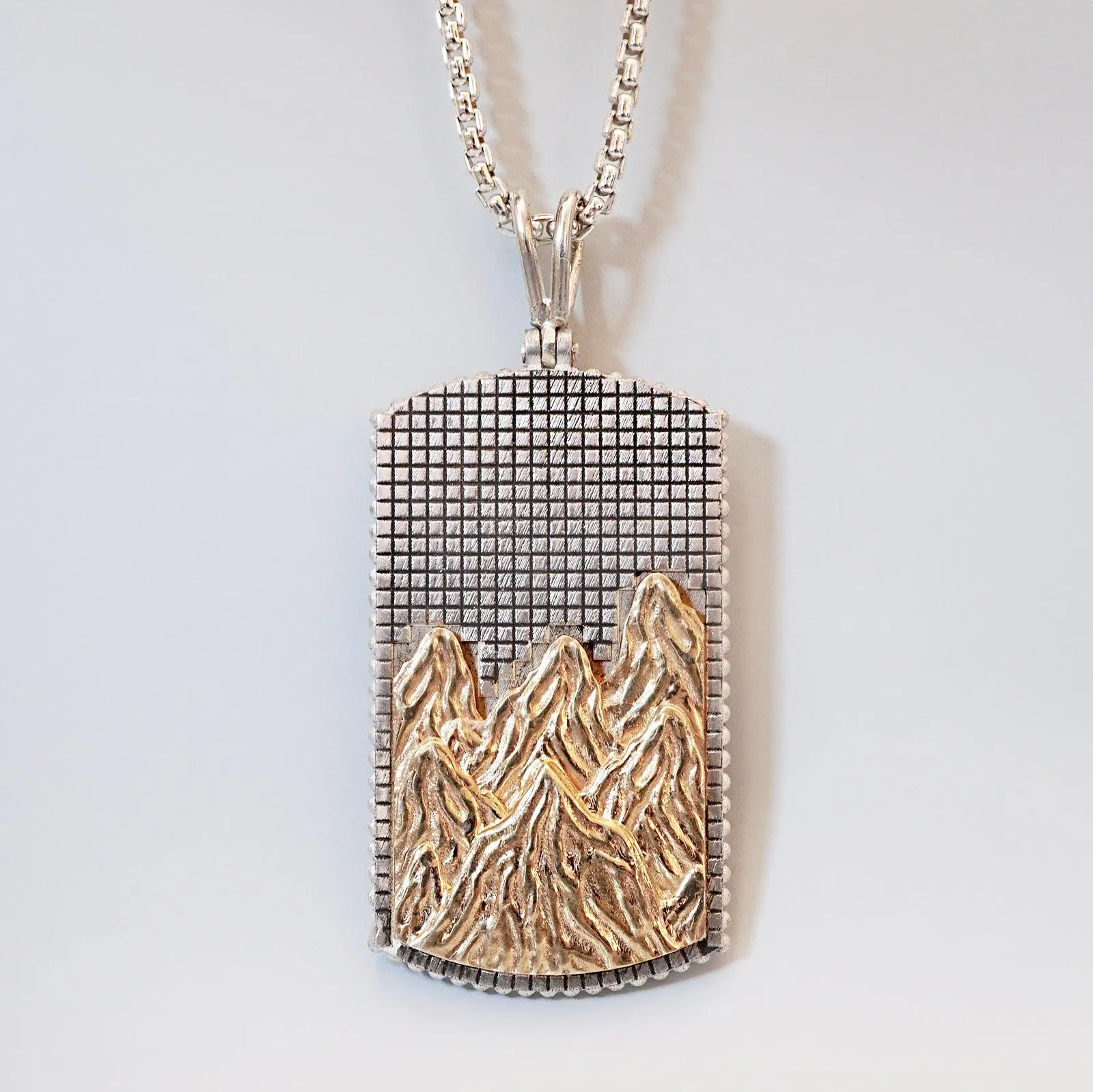 Mixed Metal Mountain Pendant