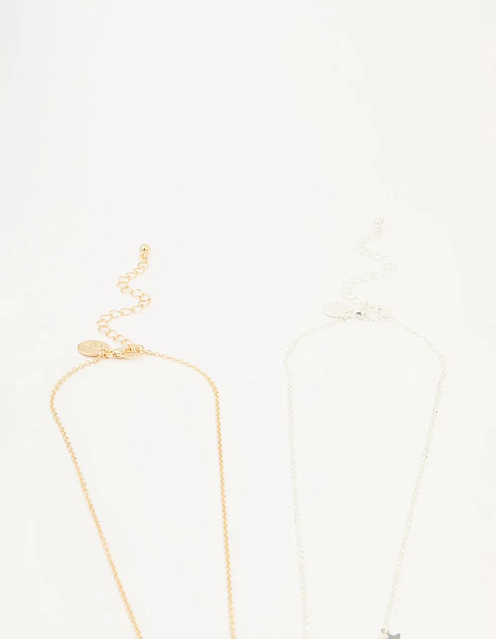 Mixed Metal Star & Planet Necklaces 2-Pack