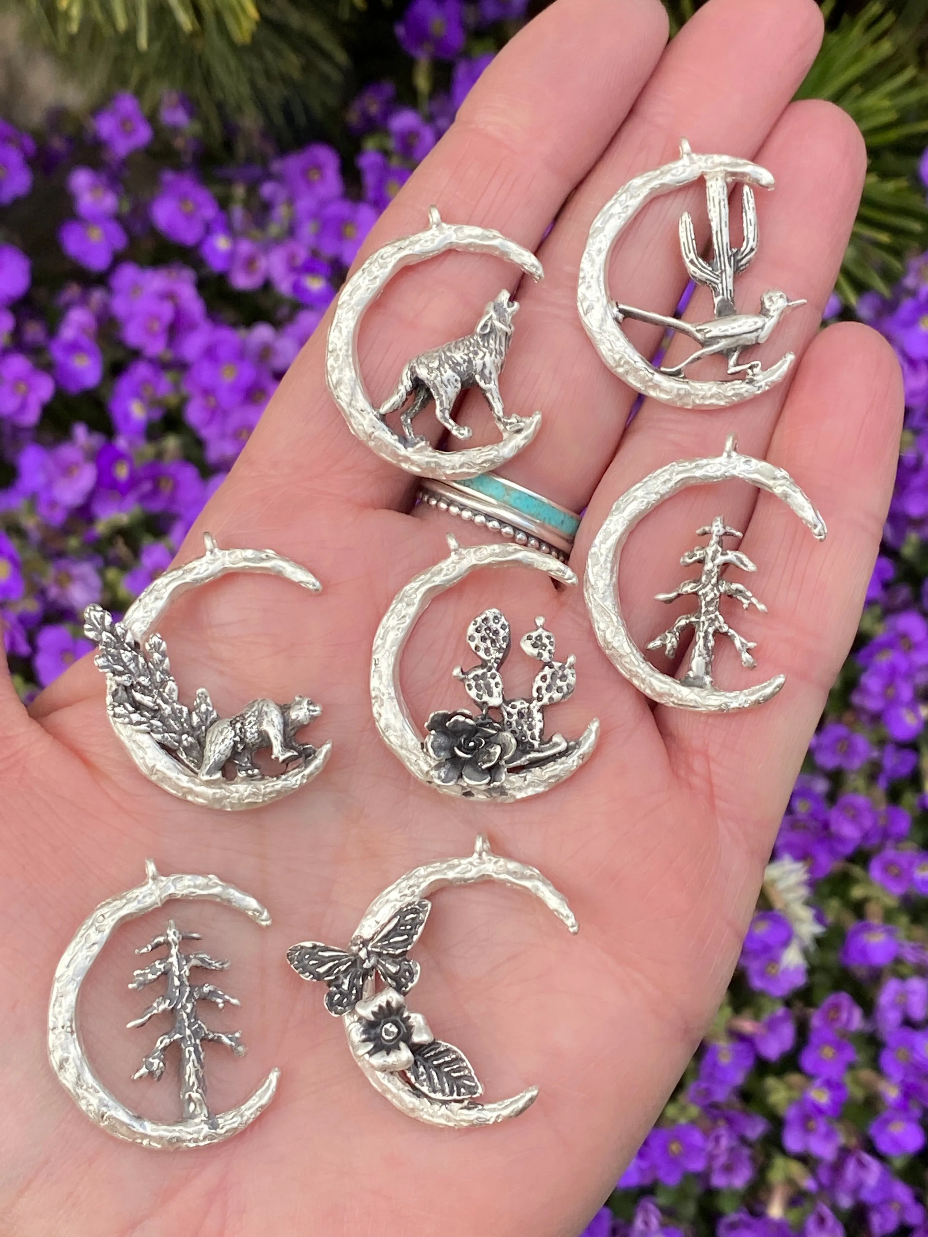 Moon Scape ~ Soul of a Wolf sterling silver necklace