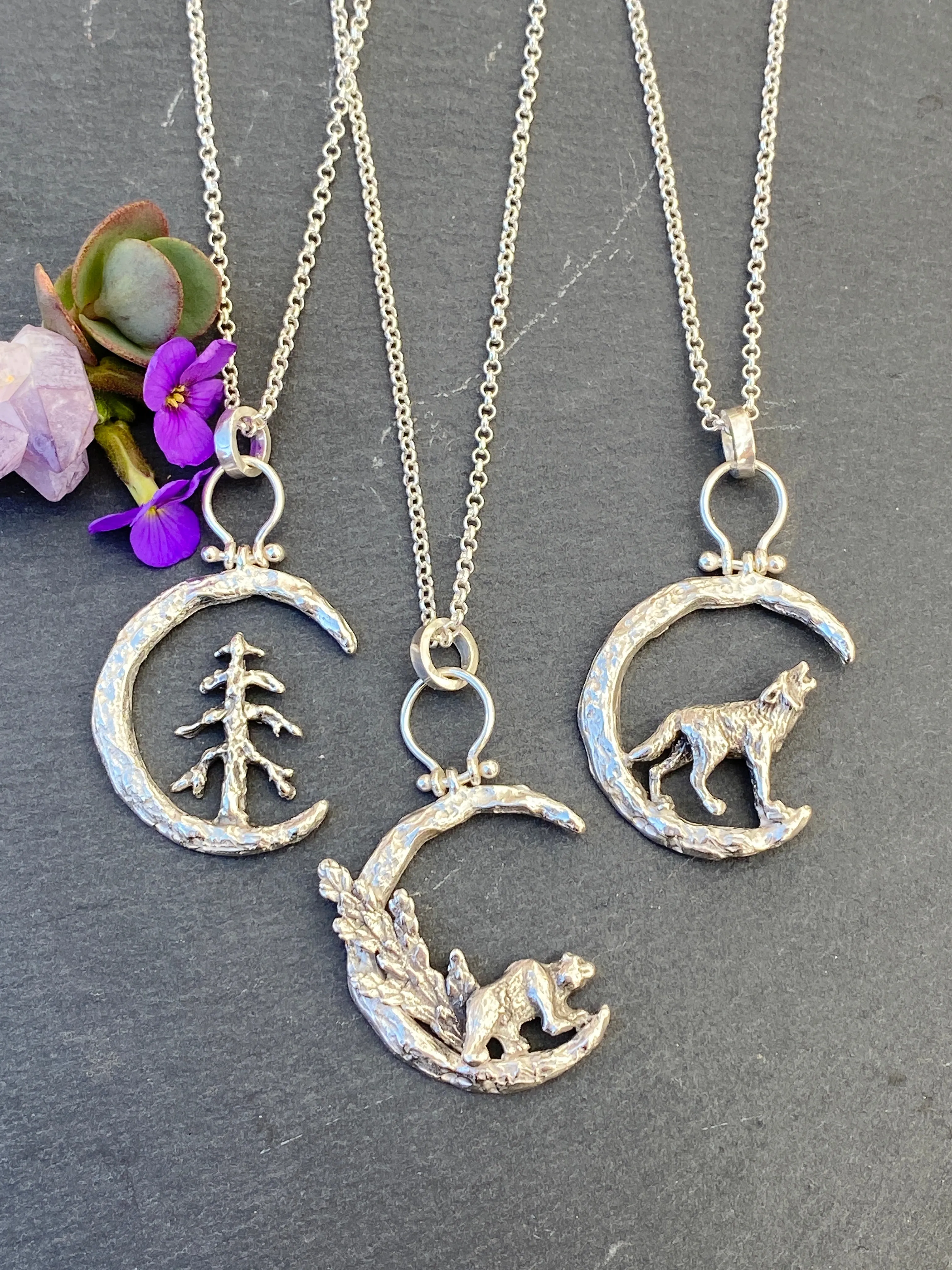 Moon Scape ~ Spruce and Bear sterling silver necklace