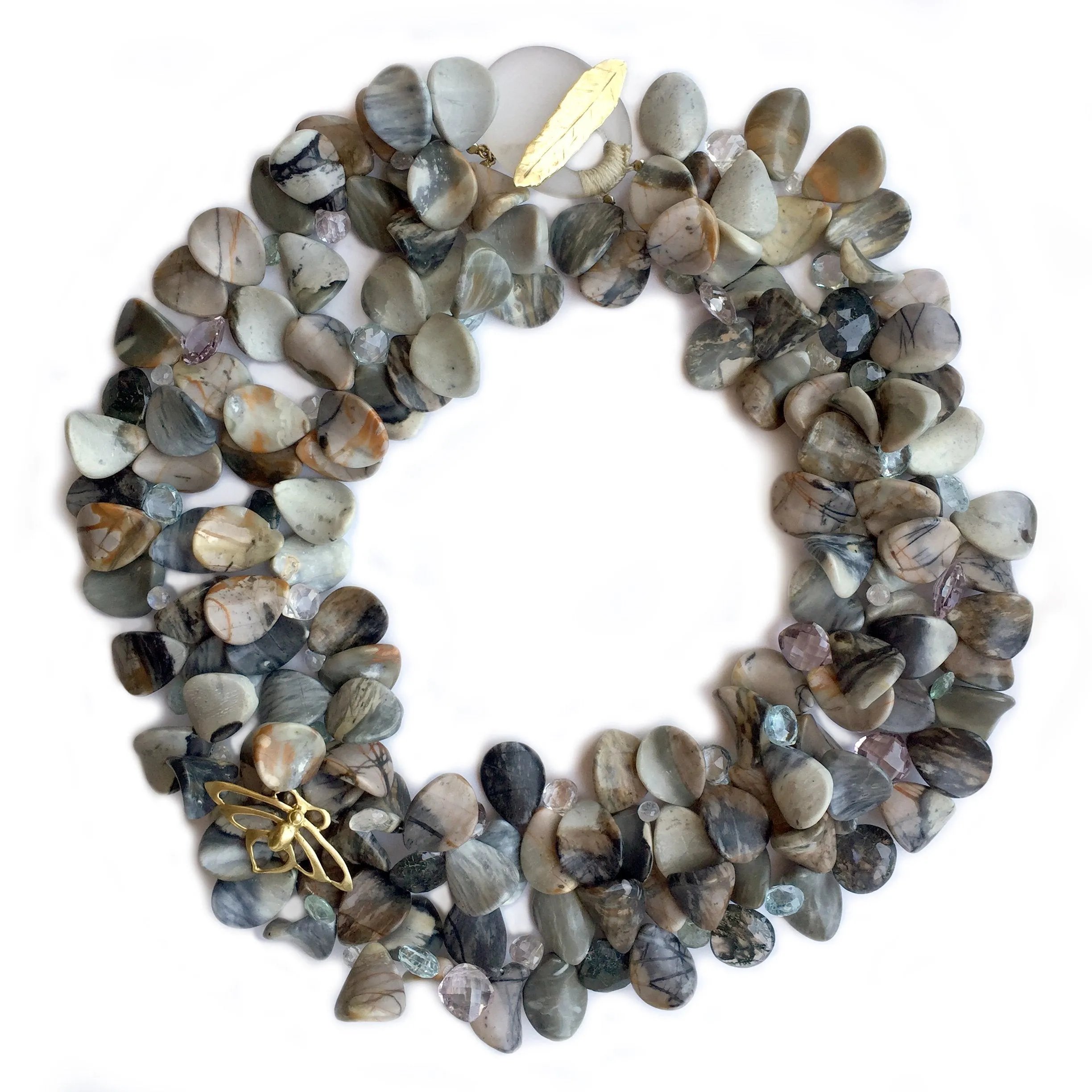 Moth & Jasper Petal Necklace