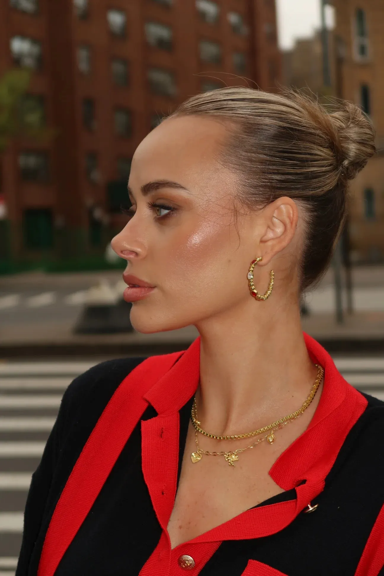 Mountain & Moon Angel Necklace Gold