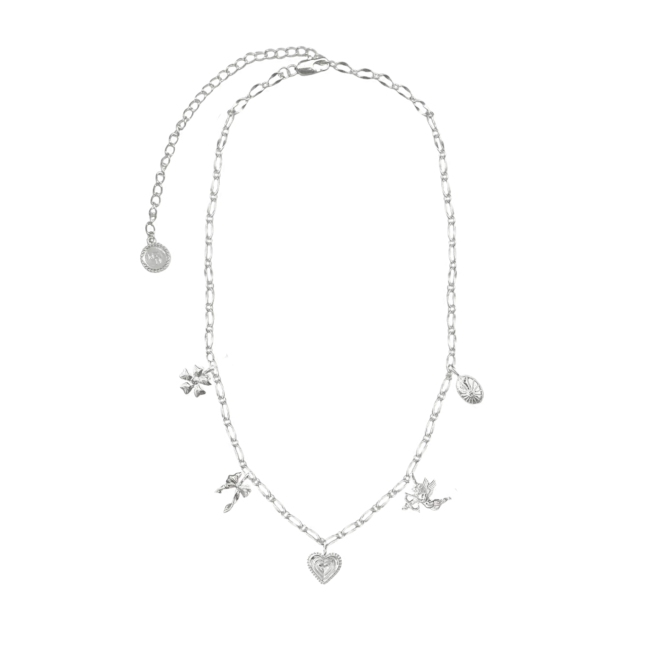 Mountain & Moon Angel Necklace Silver