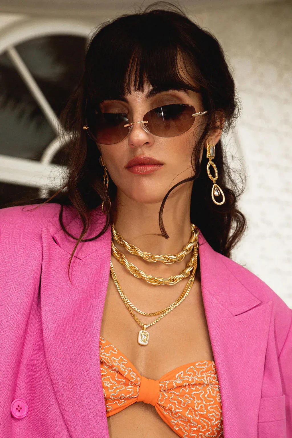 Mountain & Moon Eva Crystal Necklace