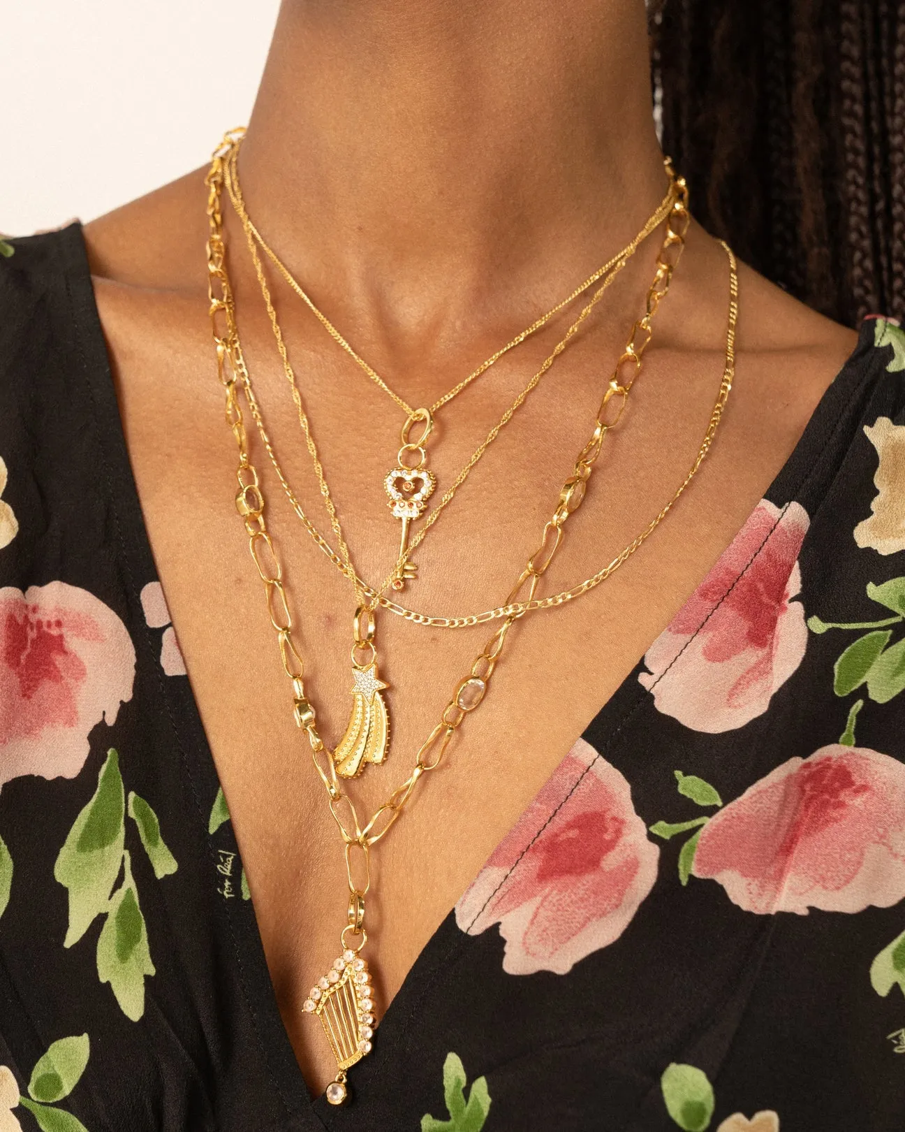 Mountain & Moon Shooting Star Necklace
