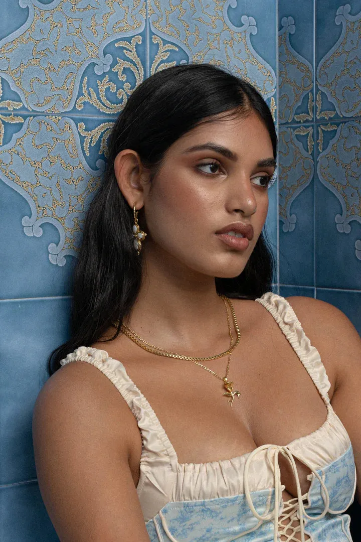 Mountain & Moon Stella Necklace Gold