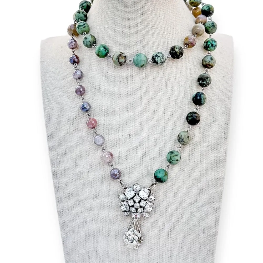 Mountain and Sea Beaded Bauble Necklace