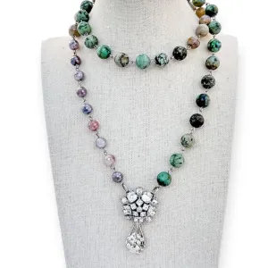 Mountain and Sea Beaded Bauble Necklace