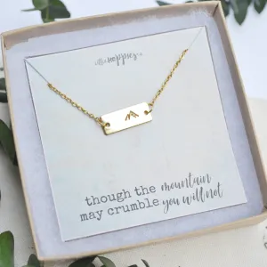Mountain necklace, Encouragement gift, Christian necklace, Christian jewelry, Faith necklace, Religious jewelry, Miscarriage keepsake