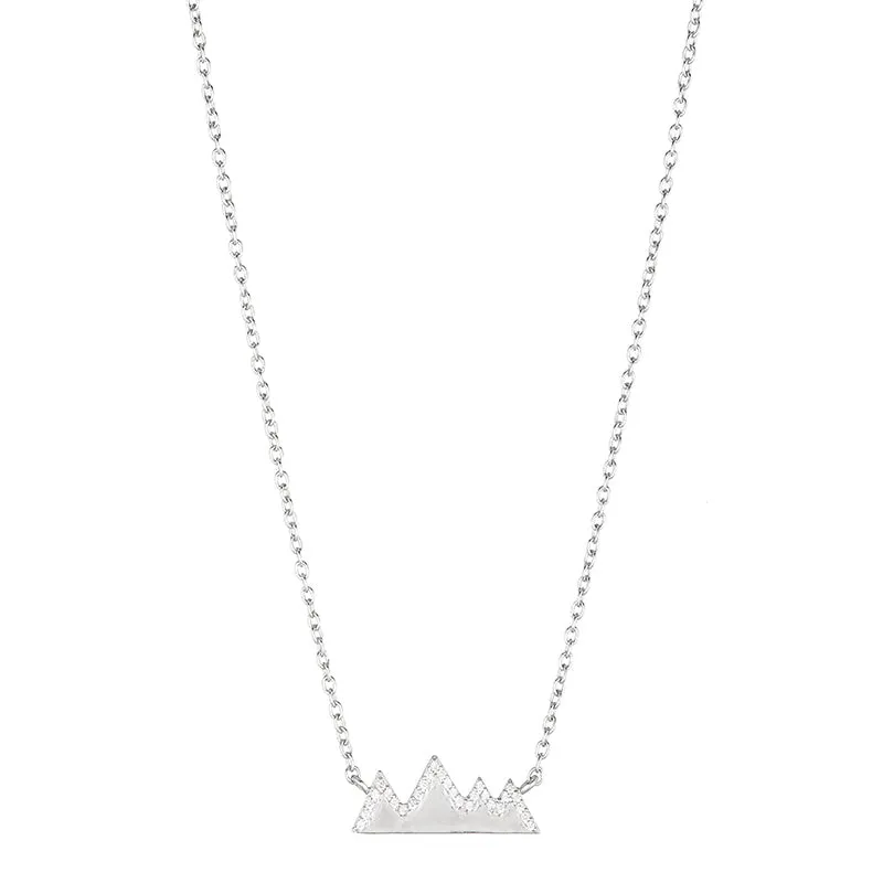 Mountain Necklace with White Topaz