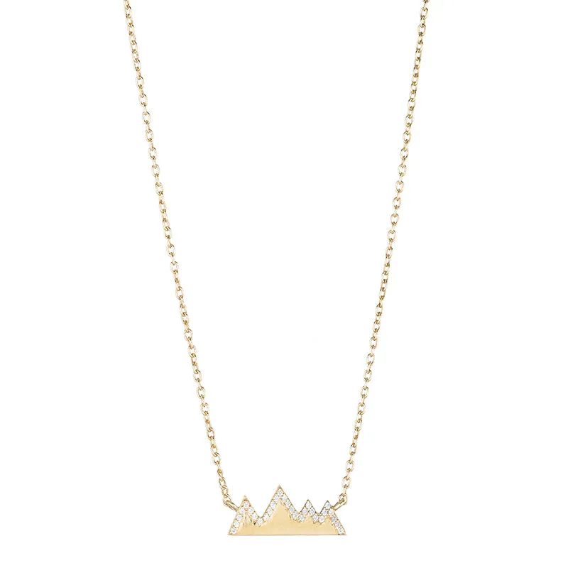 Mountain Necklace with White Topaz