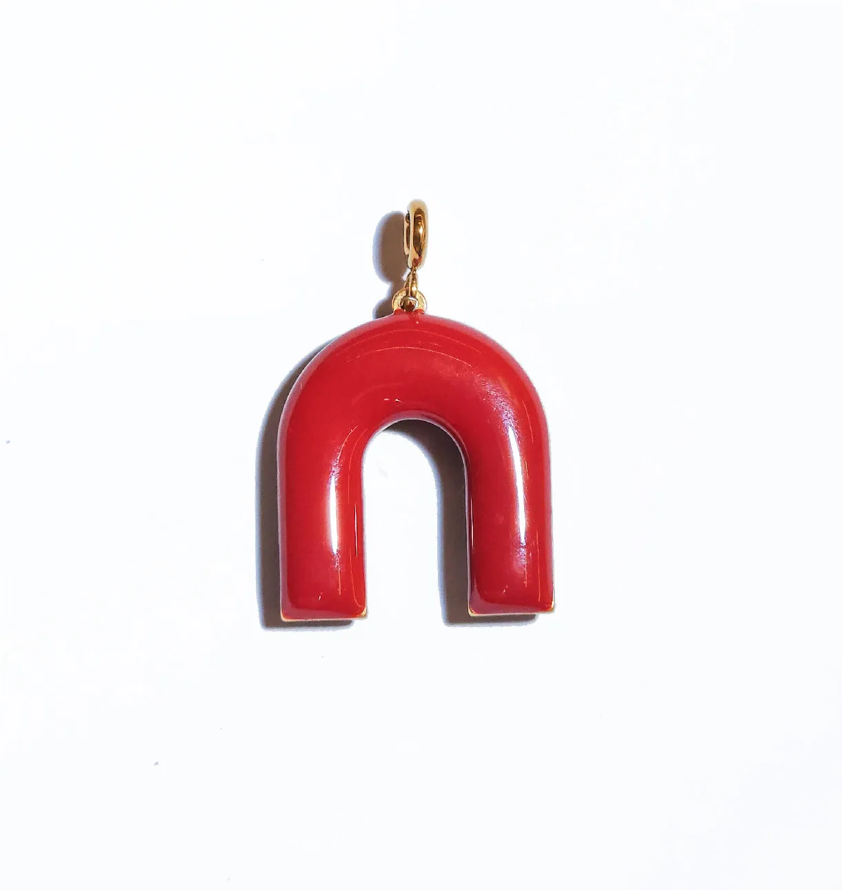 Mountain Pendant • Black & Maroon