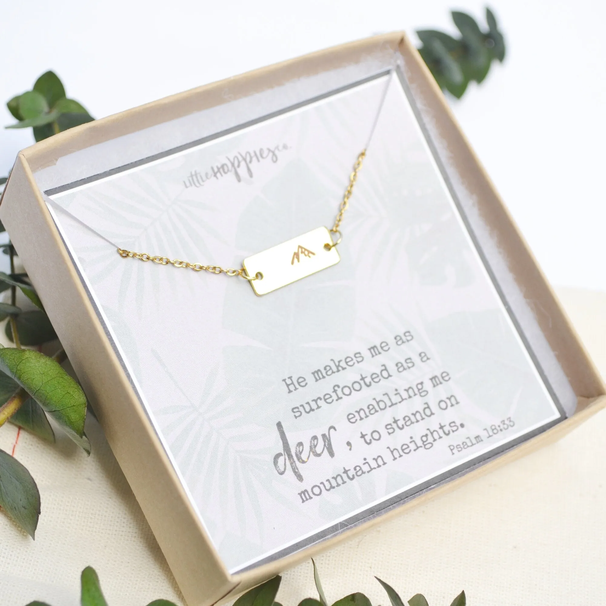 Mountain Pendant Necklace, Faith Necklace, Religious Jewelry, Mountain Necklace, Christian Gifts for Friends, Gold Mountain Necklace