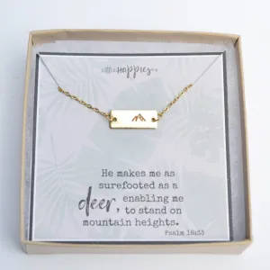Mountain Pendant Necklace, Faith Necklace, Religious Jewelry, Mountain Necklace, Christian Gifts for Friends, Gold Mountain Necklace