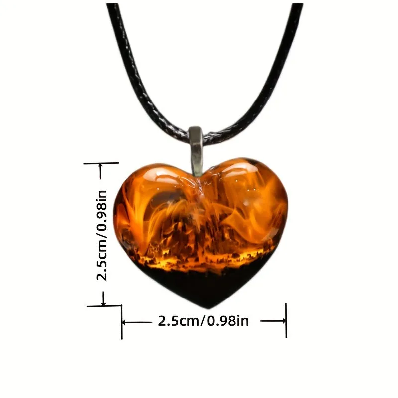 Mountain River Yellow Flame Starry Love Heart Pen
