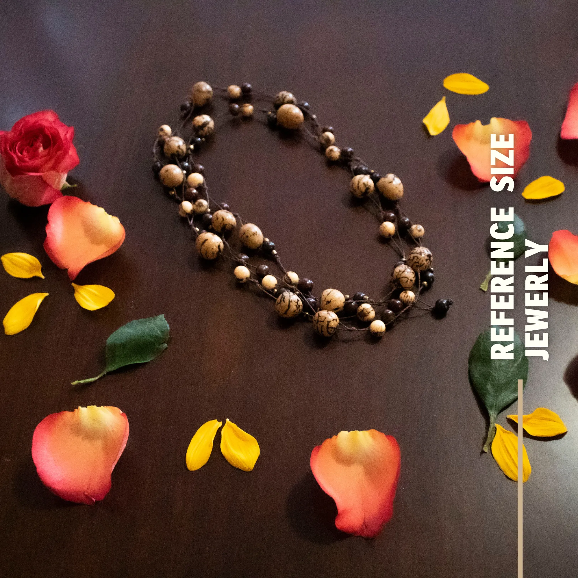 Multi-Layered Dark Brown Acai Beaded Necklace
