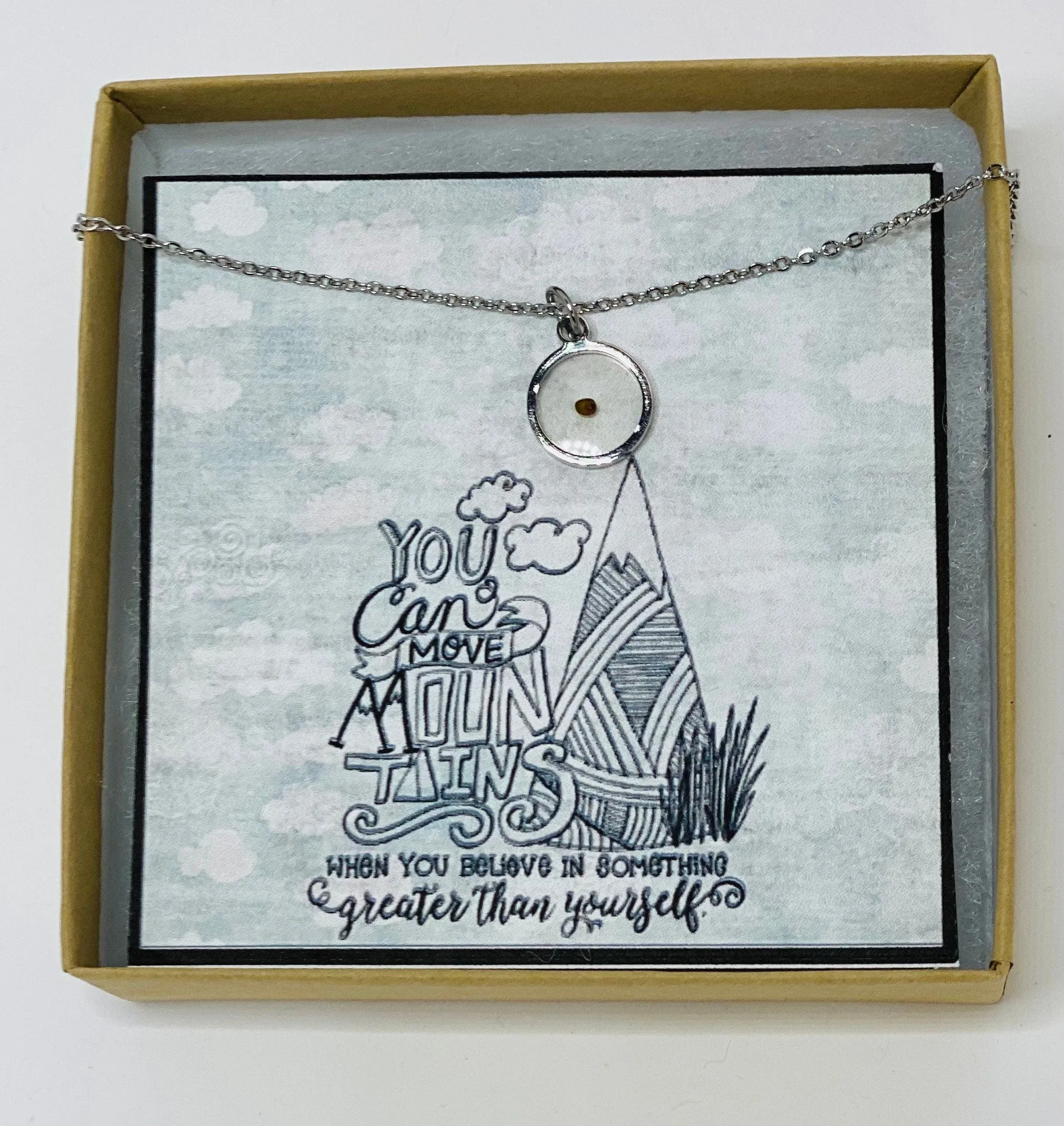 Mustard seed necklace, Mustard seed jewelry, Faith bigger than a mustard seed, Christian jewelry, Miscarriage gift, encouragement, cancer